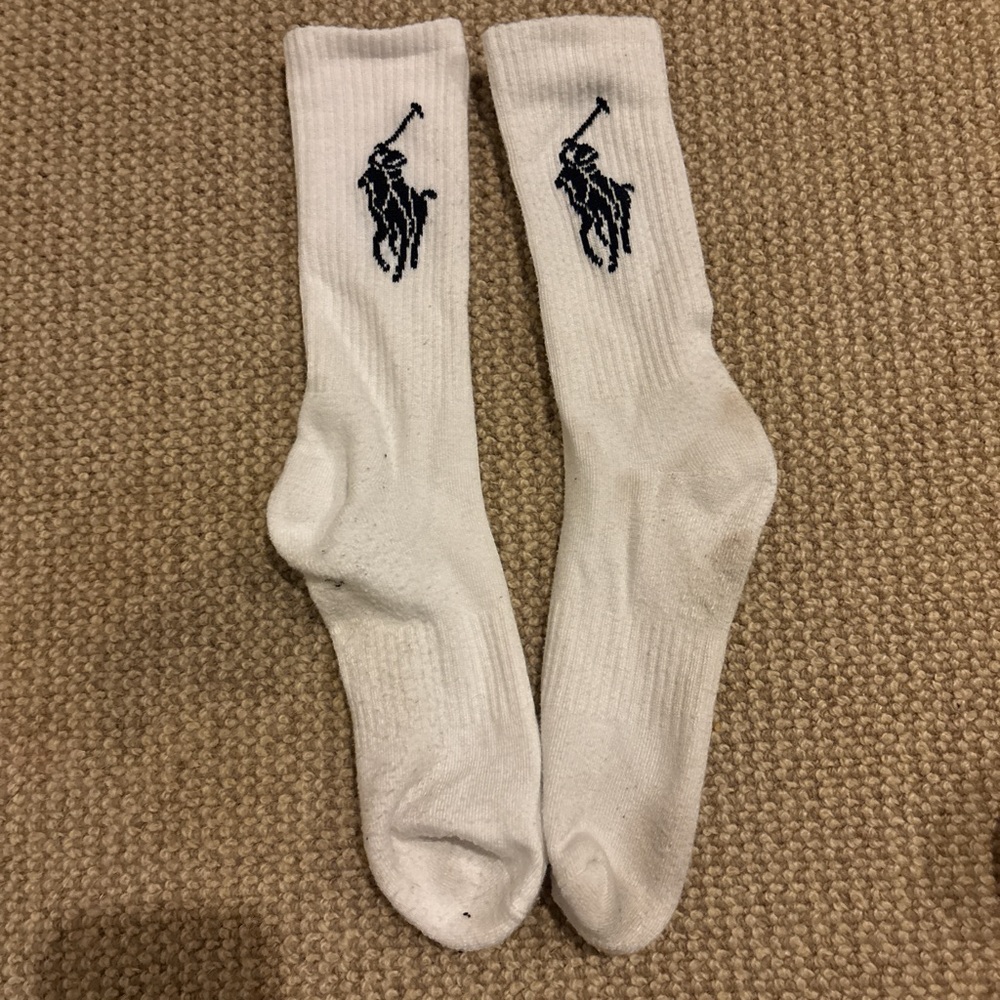 Polo by Ralph Lauren White Crew Socks